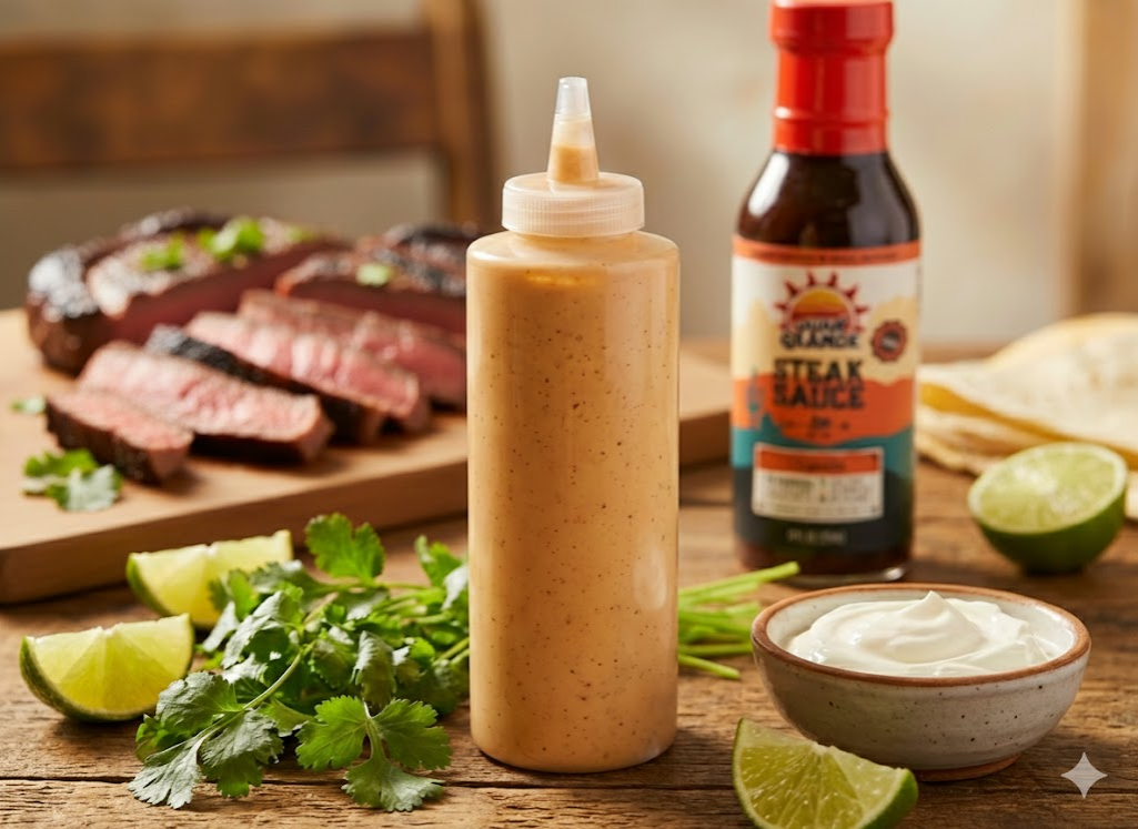 Chipotle Cilantro Lime Steak Tacos with Avocado Mayo